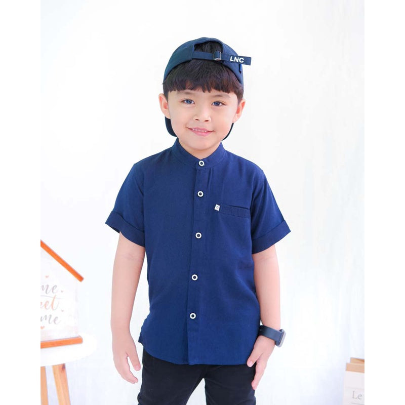 KEMEJA PENDEK ANAK LINEN KL01