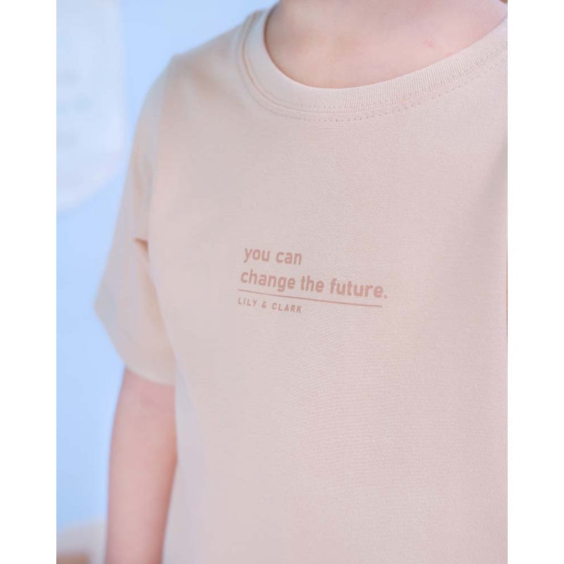 Lily And Clark Kaos Anak Unisex Warna Khaki KLC43