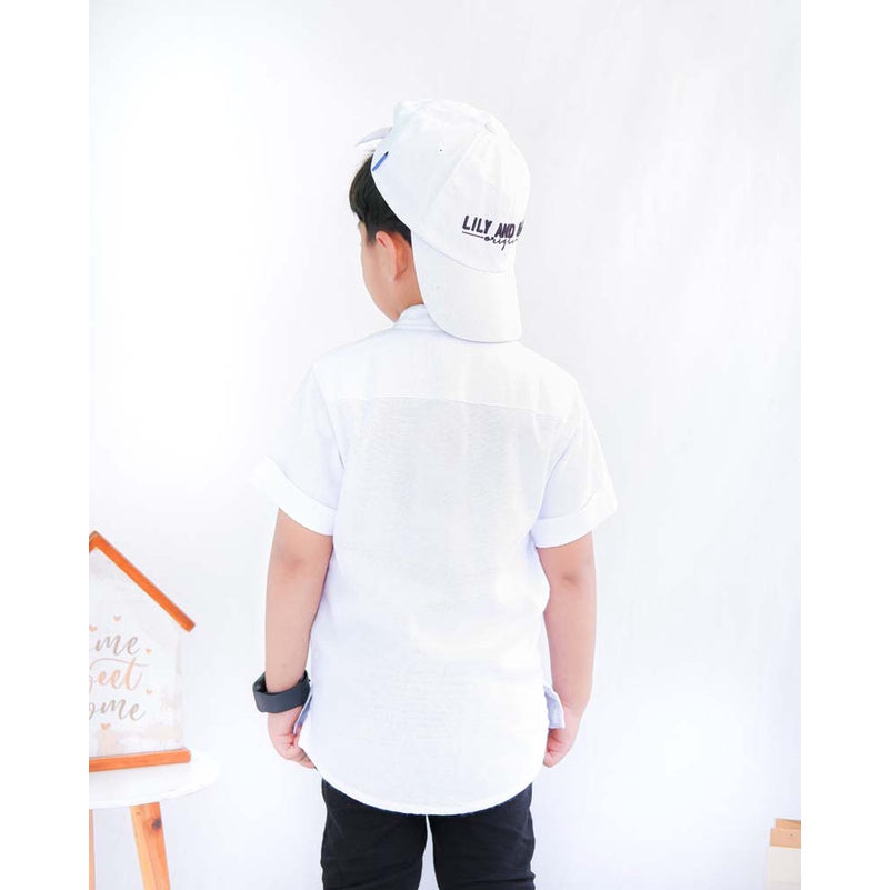 KEMEJA PENDEK ANAK LINEN KL02