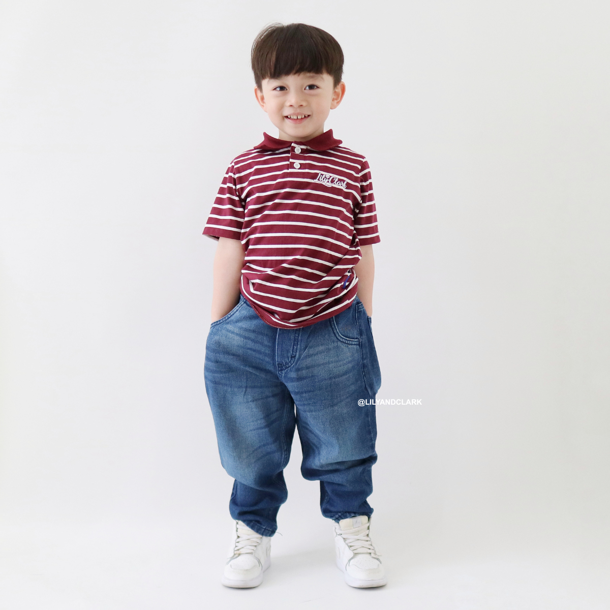 LILY AND CLARK Celana Jeans Baggy Basic Anak JBB01