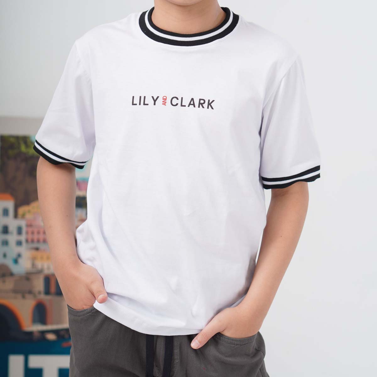 Lily And Clark Kaos Anak Warna Putih RIB SALUR KLC130