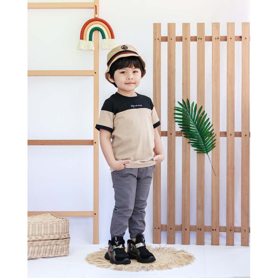 Lily And Clark Kaos Anak Warna Mocca kombinasi KLC22