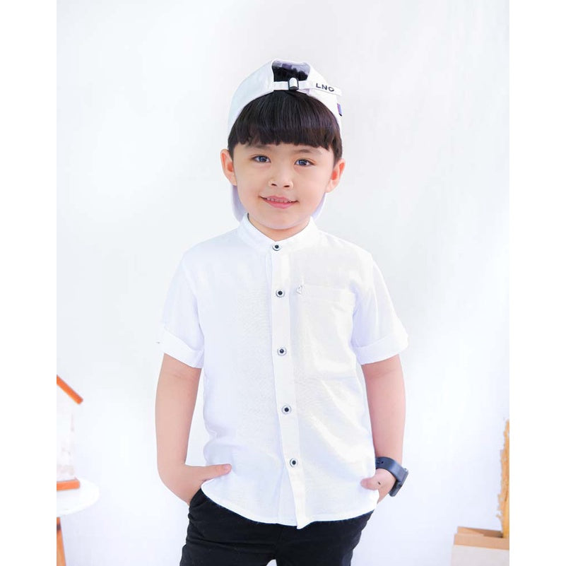 KEMEJA PENDEK ANAK LINEN KL02