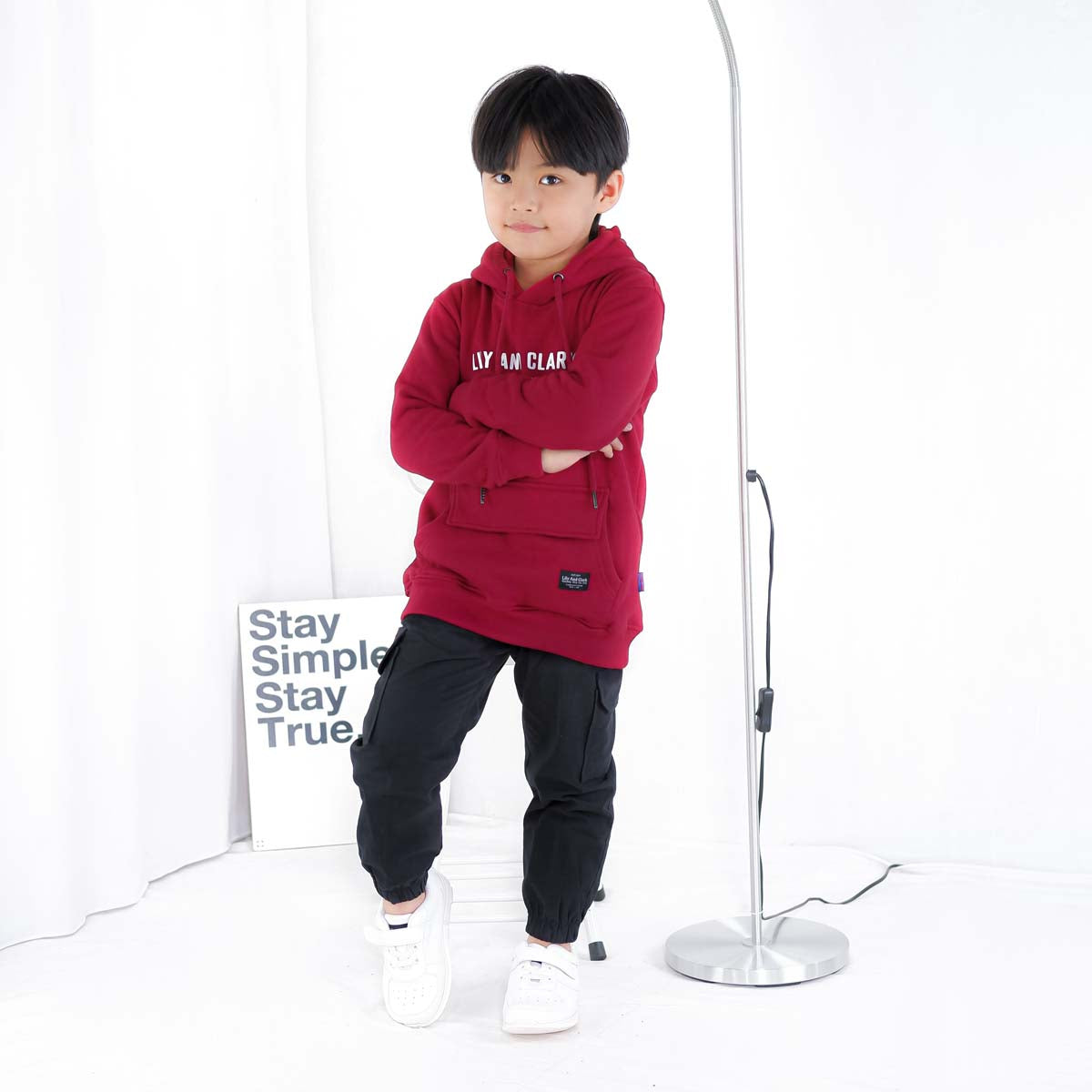 Hoodie Anak Maroon HD04