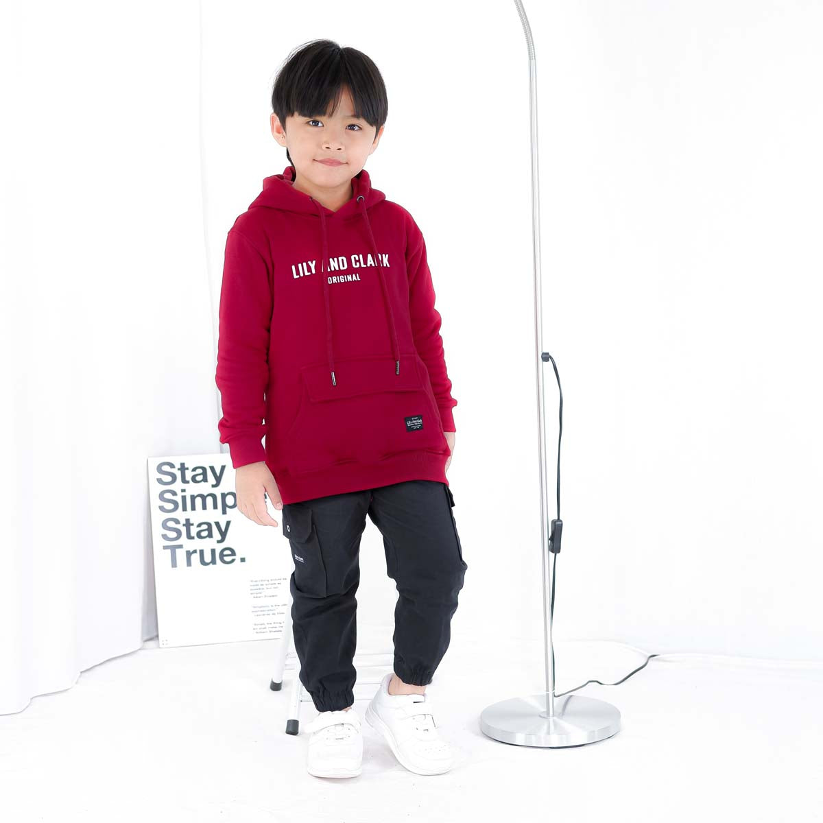 Hoodie Anak Maroon HD04