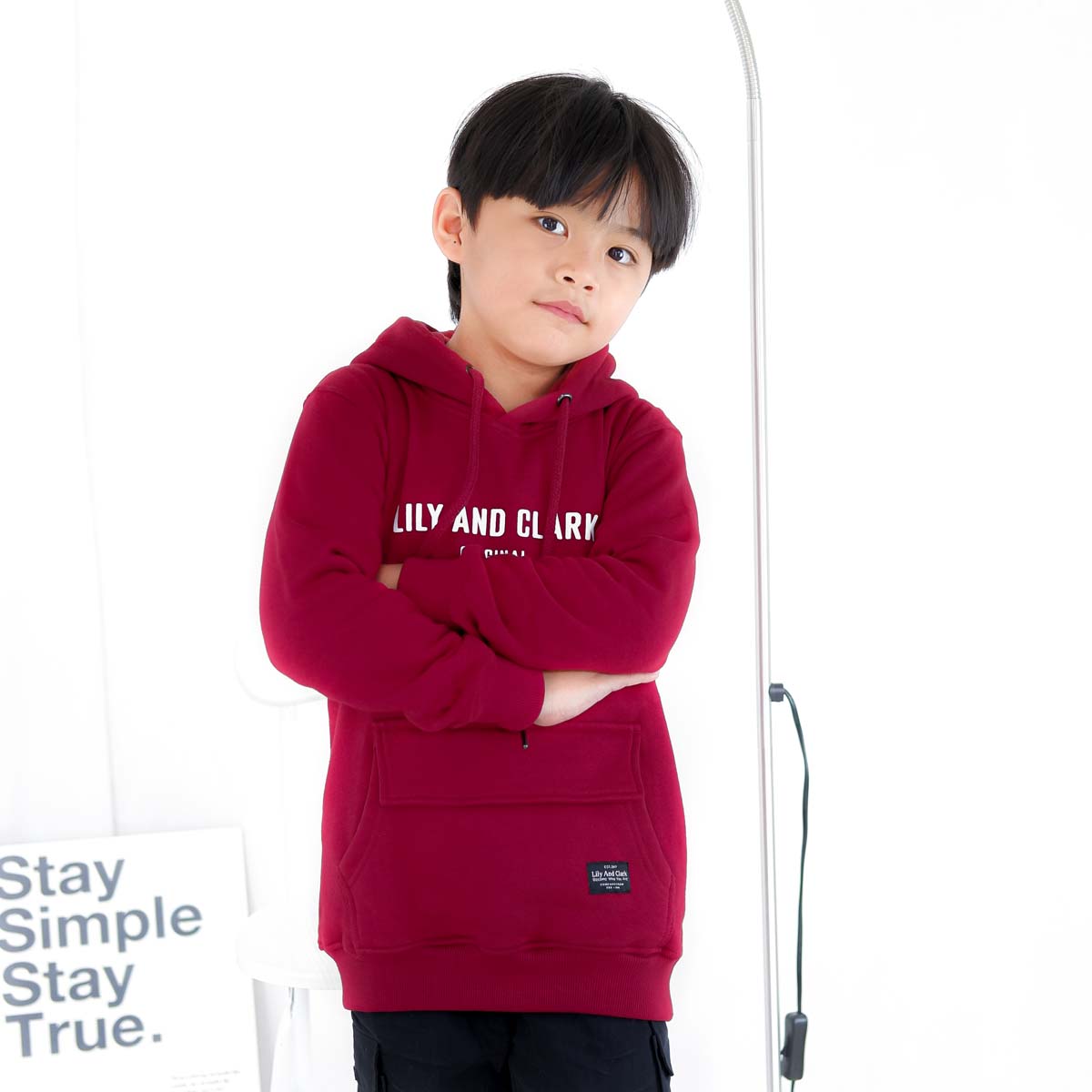 Hoodie Anak Maroon HD04