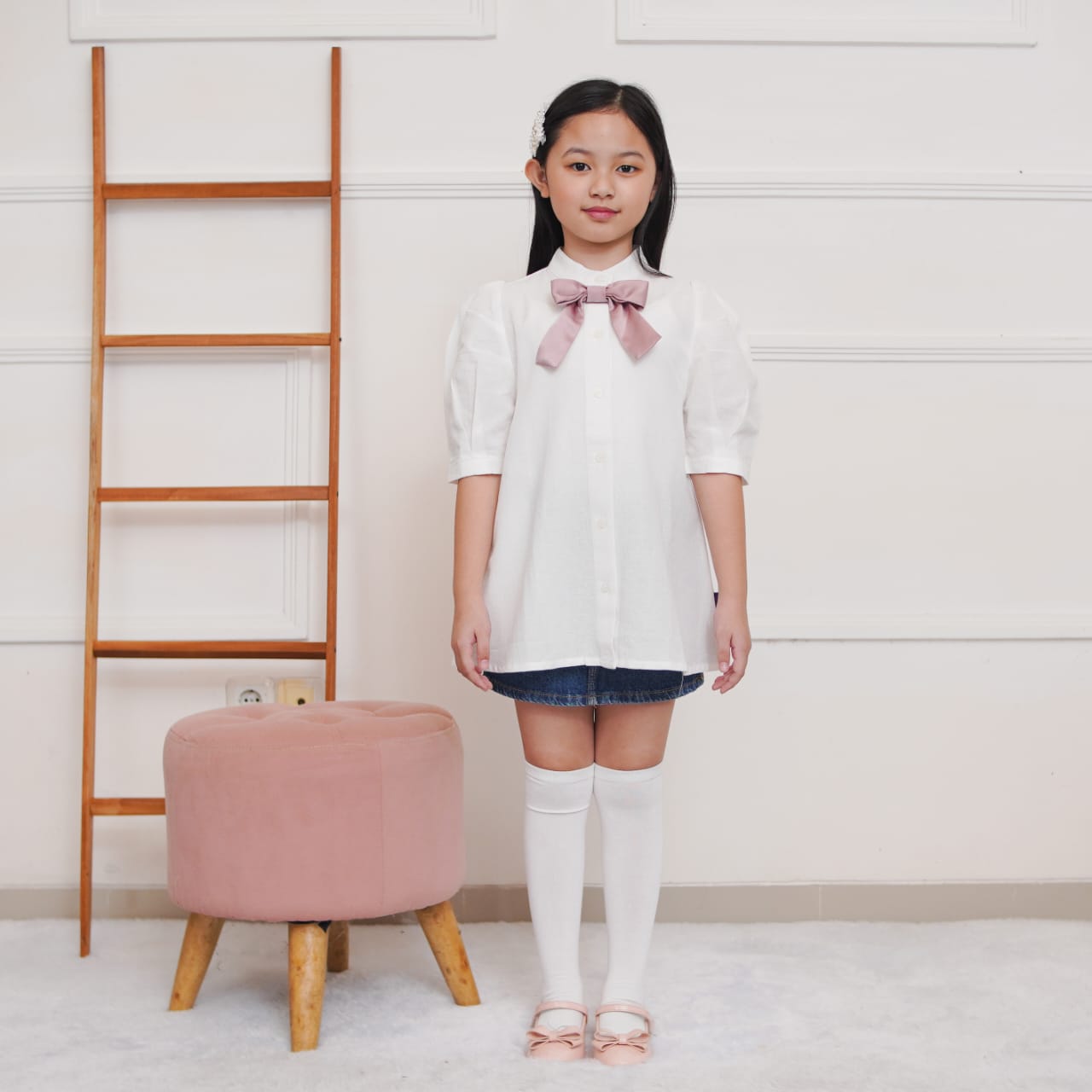 DRESS PITA LINEN FUMIKO DLP01 PUTIH
