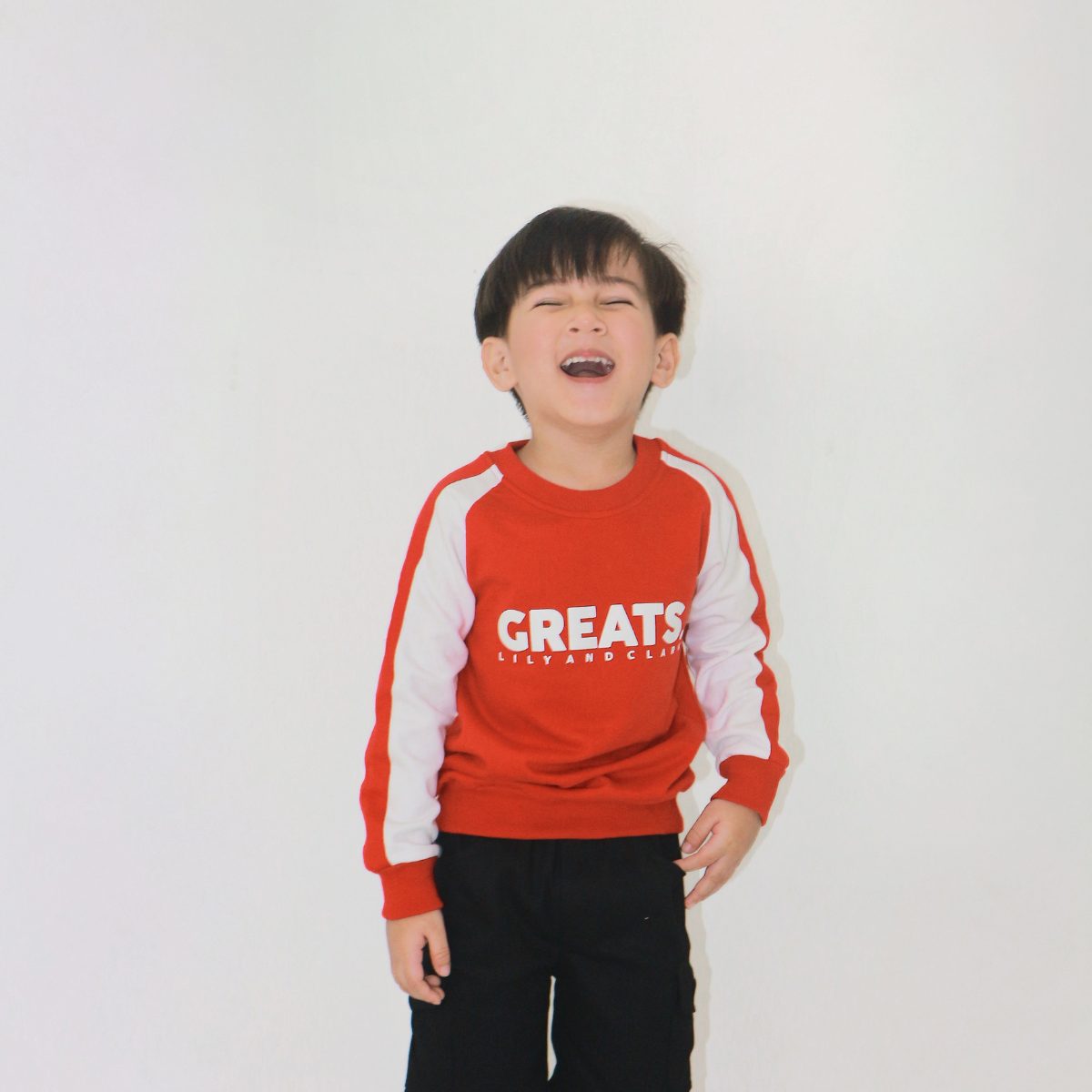 Lily And Clark Sweater Anak Warna Merah ST32 HEBAT