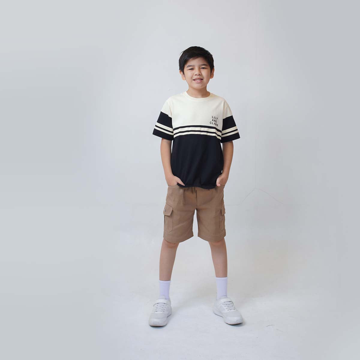 Lily And Clark Kaos Anak Warna Hitam Combine - KLC128-HITAM