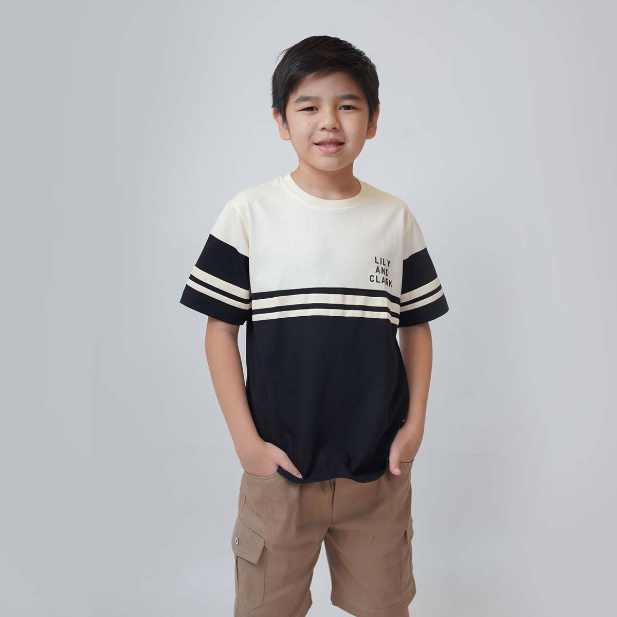 Lily And Clark Kaos Anak Warna Hitam Combine - KLC128-HITAM