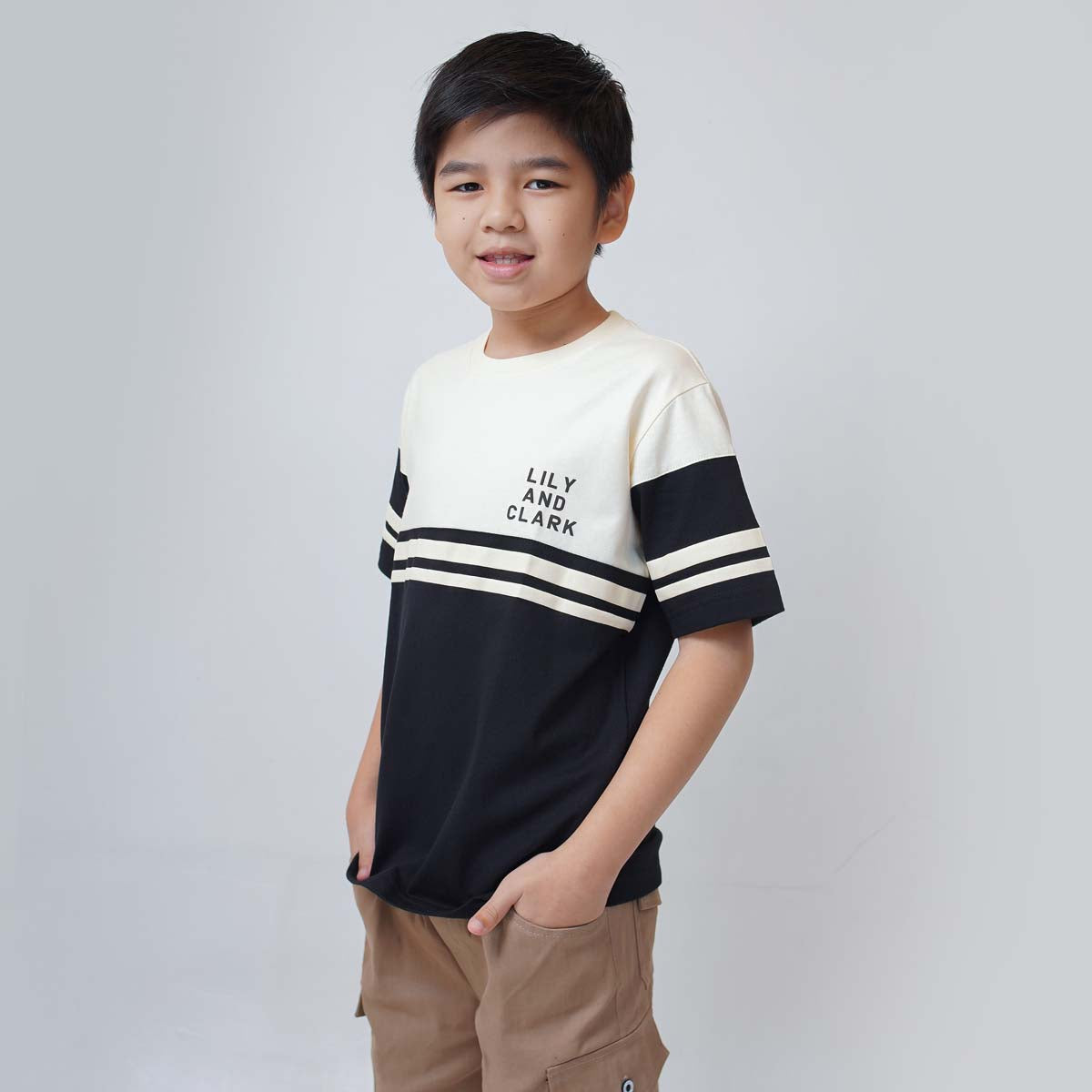 Lily And Clark Kaos Anak Warna Hitam Combine - KLC128-HITAM