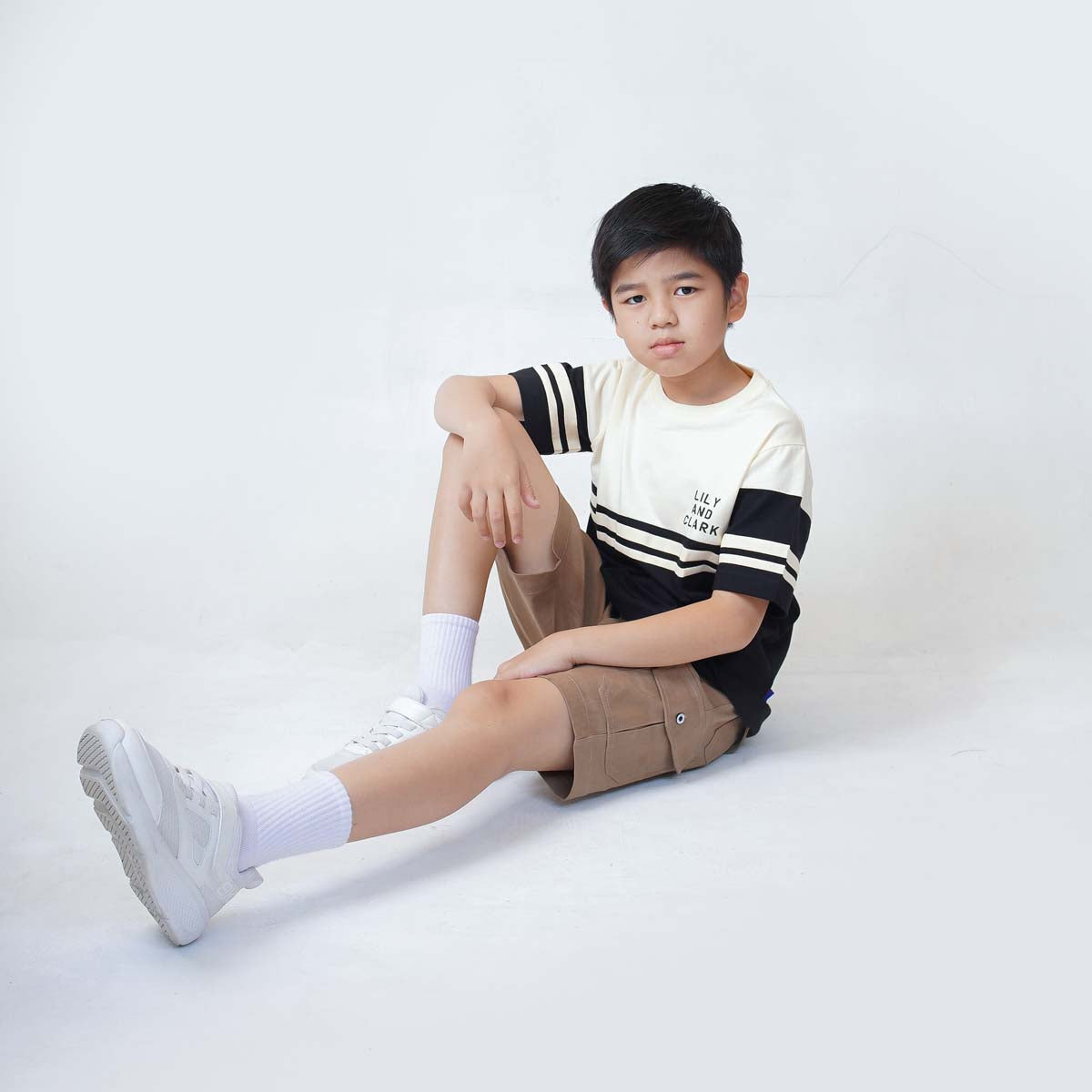 Lily And Clark Kaos Anak Warna Hitam Combine - KLC128-HITAM