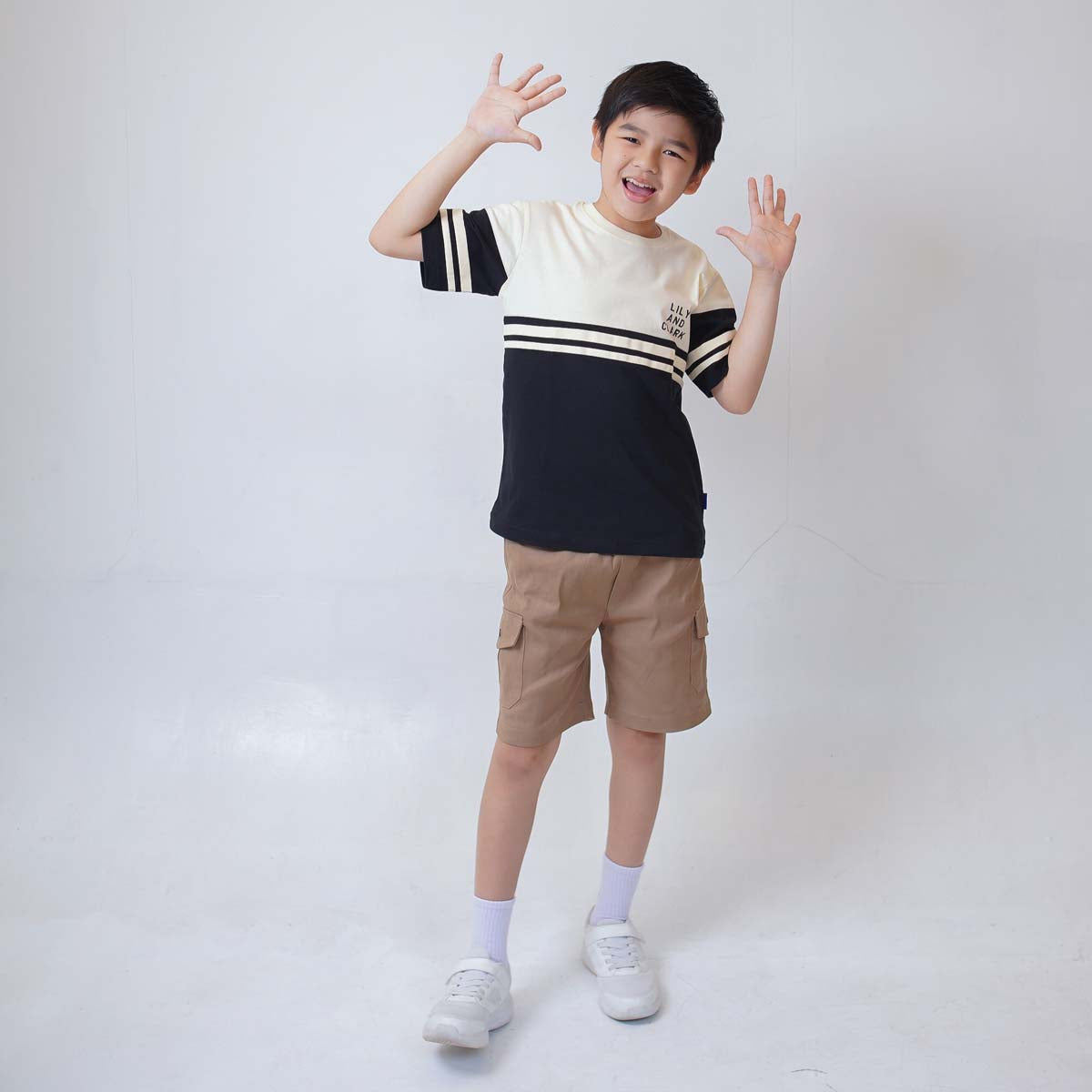 Lily And Clark Kaos Anak Warna Hitam Combine - KLC128-HITAM