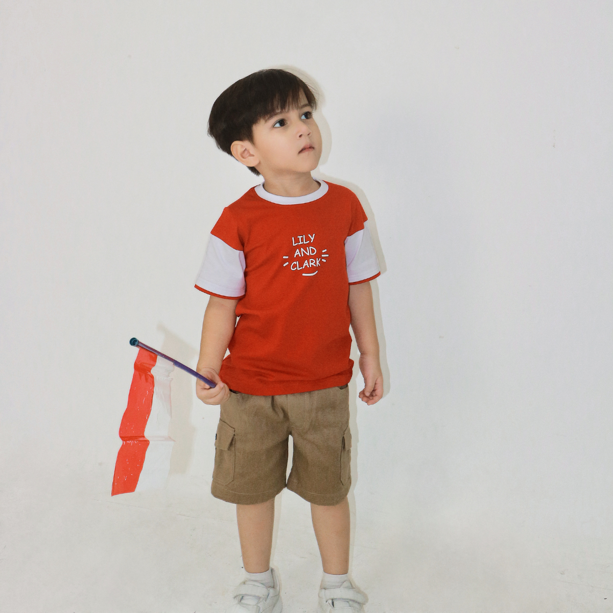 Lily And Clark Kaos Anak Warna Merah KLC129