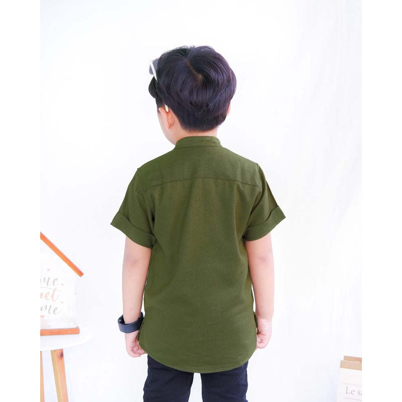 KEMEJA PENDEK ANAK LINEN KL03