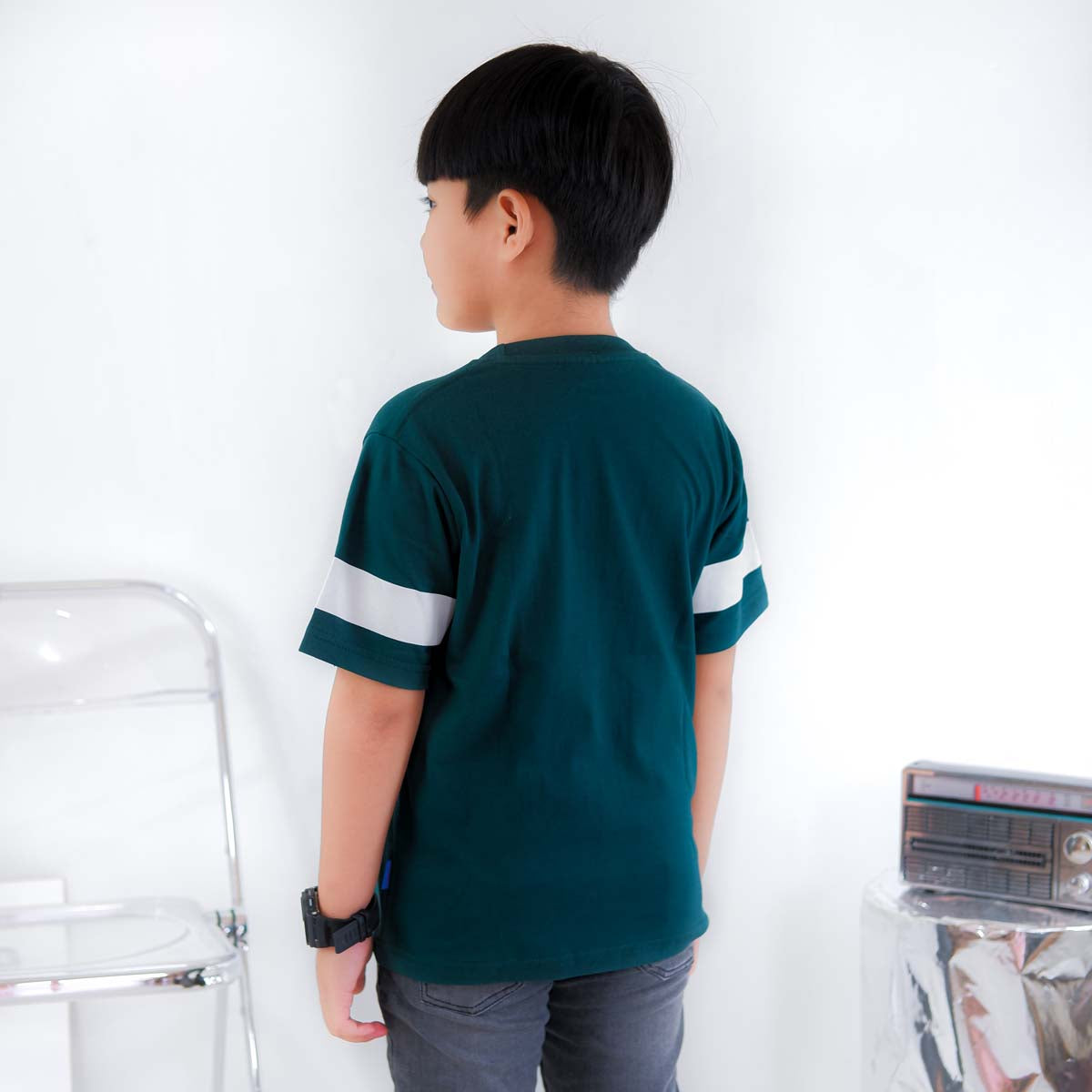 Lily And Clark Kaos Anak Laki-Laki Warna Hijau - KLC122-HIJAU