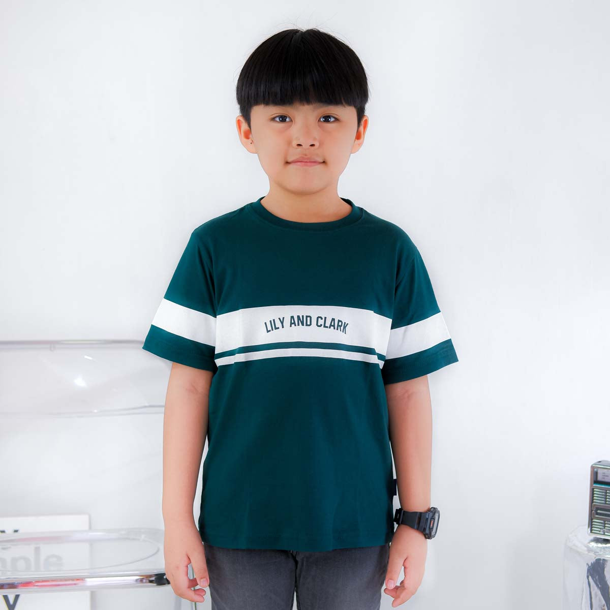 Lily And Clark Kaos Anak Laki-Laki Warna Hijau - KLC122-HIJAU