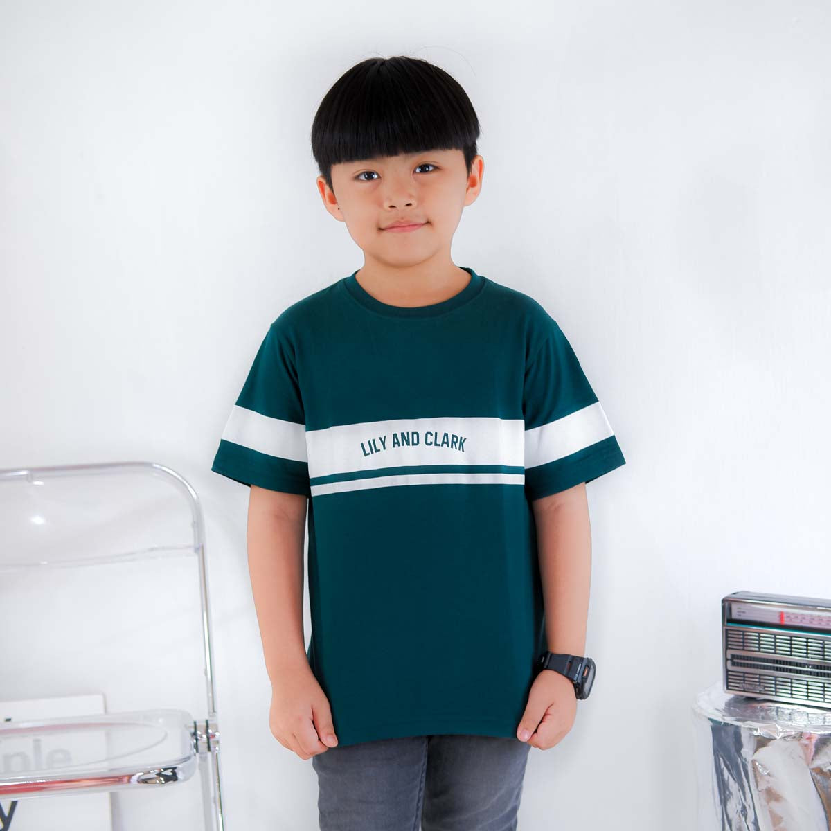 Lily And Clark Kaos Anak Laki-Laki Warna Hijau - KLC122-HIJAU