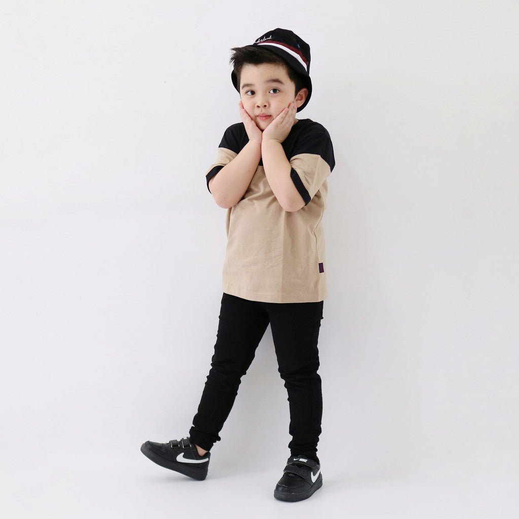 Lily And Clark Kaos Anak Warna Mocca kombinasi KLC22