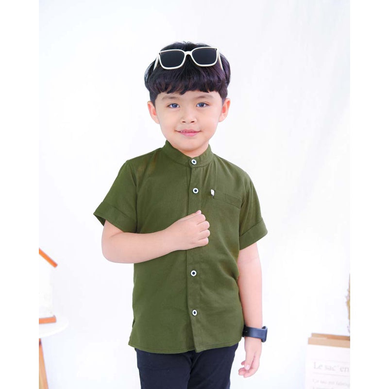 KEMEJA PENDEK ANAK LINEN KL03