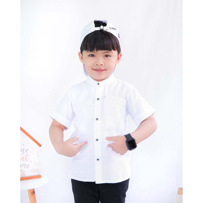 KEMEJA PENDEK ANAK LINEN KL02