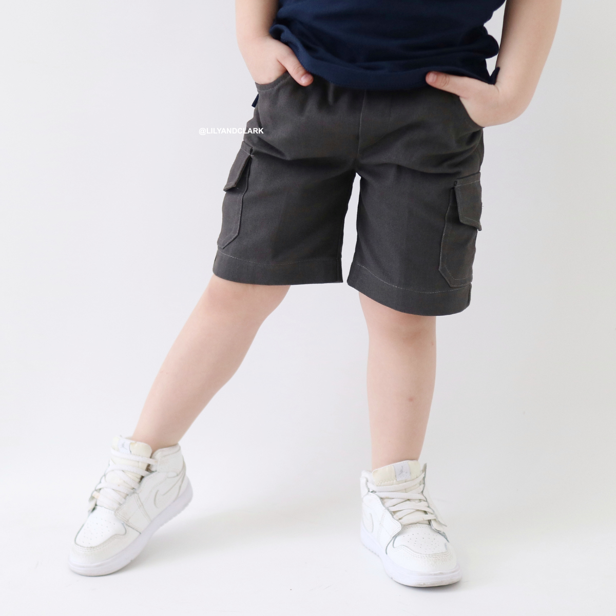 Lily And Clark Celana Pendek Cargo Chino CGP04 Abu