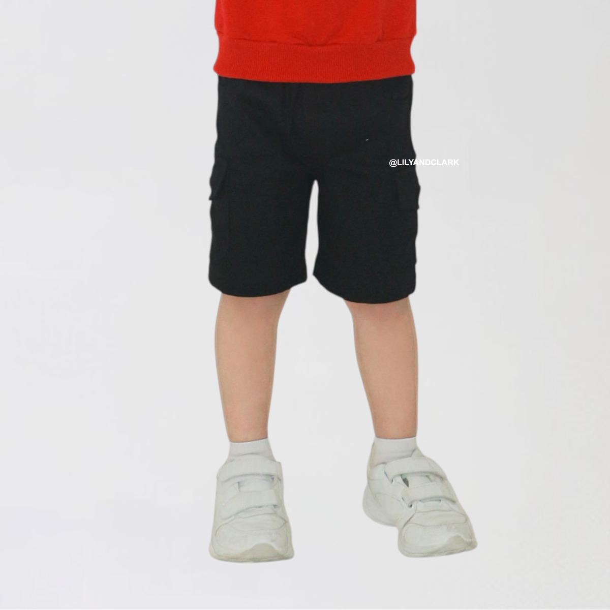 Lily And Clark Celana Cargo Chino Pendek CGP02 Hitam
