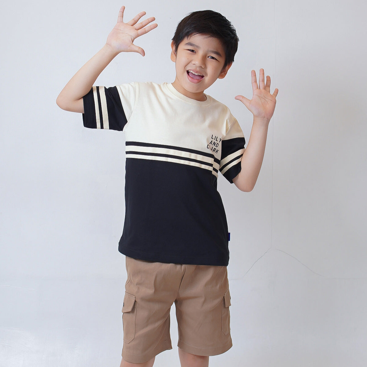 Lily And Clark Kaos Anak Warna Hitam Combine - KLC128-HITAM