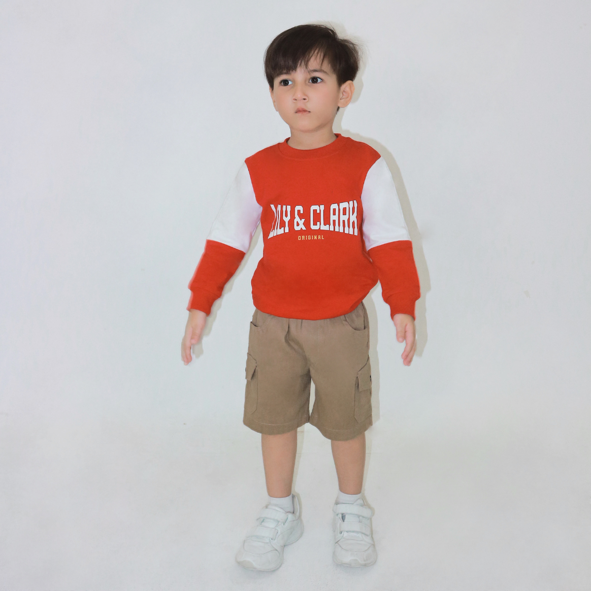 Lily And Clark Sweater Anak Unisex Warna Merah ST31