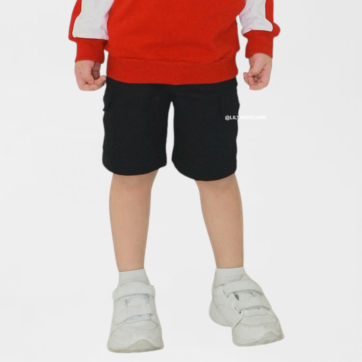 Lily And Clark Celana Cargo Chino Pendek CGP02 Hitam