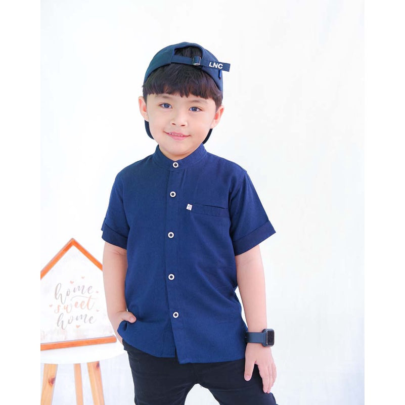 KEMEJA PENDEK ANAK LINEN KL01