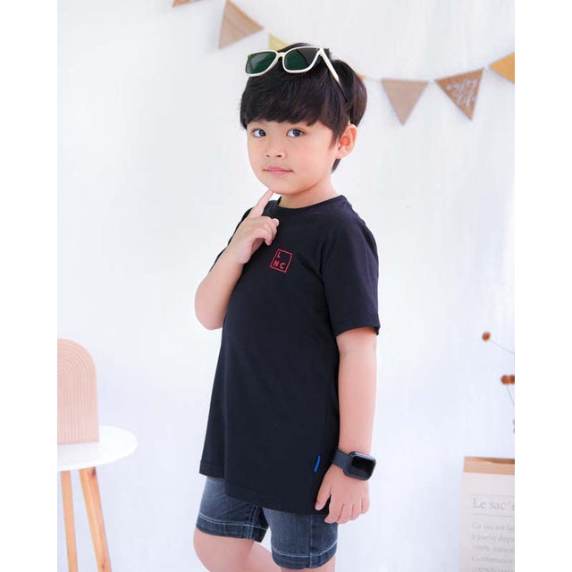 Lily And Clark Kaos Anak Unisex Warna Hitam KLC51