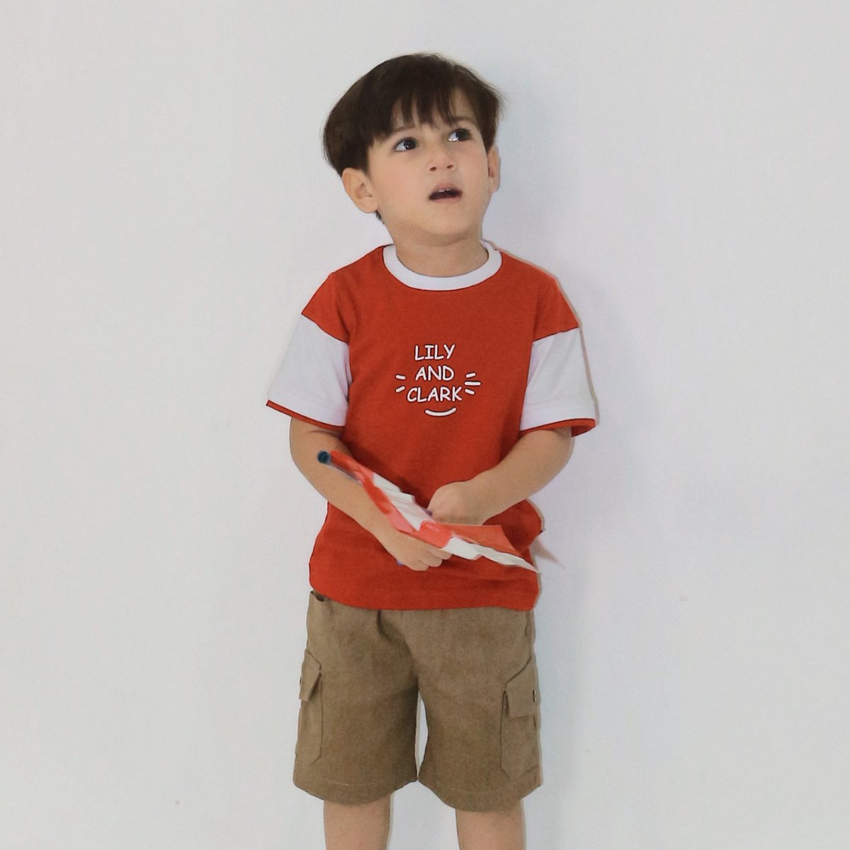 Lily And Clark Kaos Anak Warna Merah KLC129