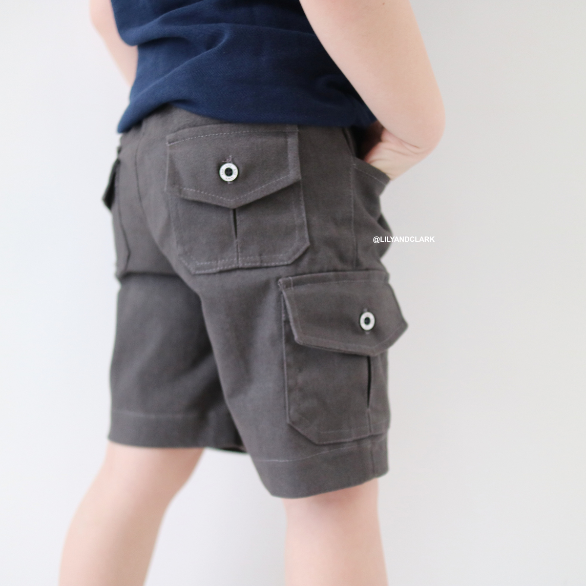 Lily And Clark Celana Pendek Cargo Chino CGP04 Abu
