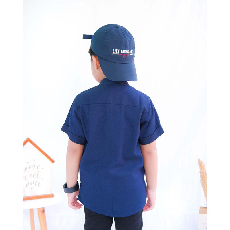 KEMEJA PENDEK ANAK LINEN KL01