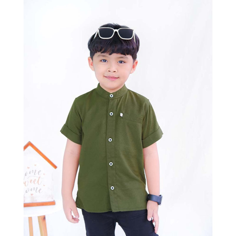 KEMEJA PENDEK ANAK LINEN KL03