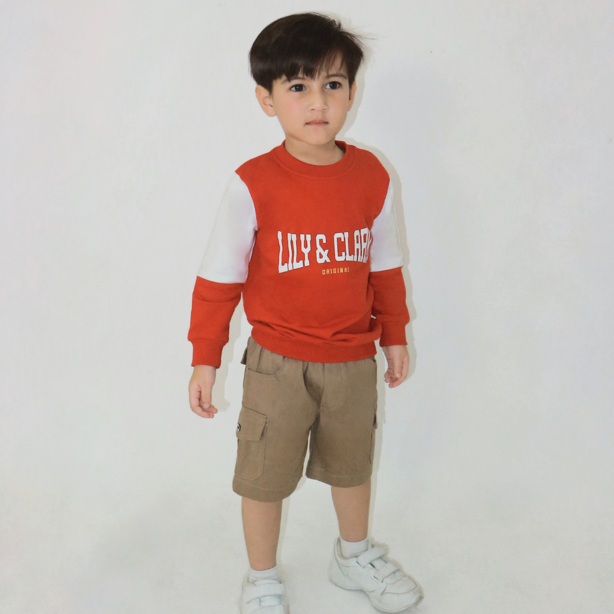 Lily And Clark Sweater Anak Unisex Warna Merah ST31