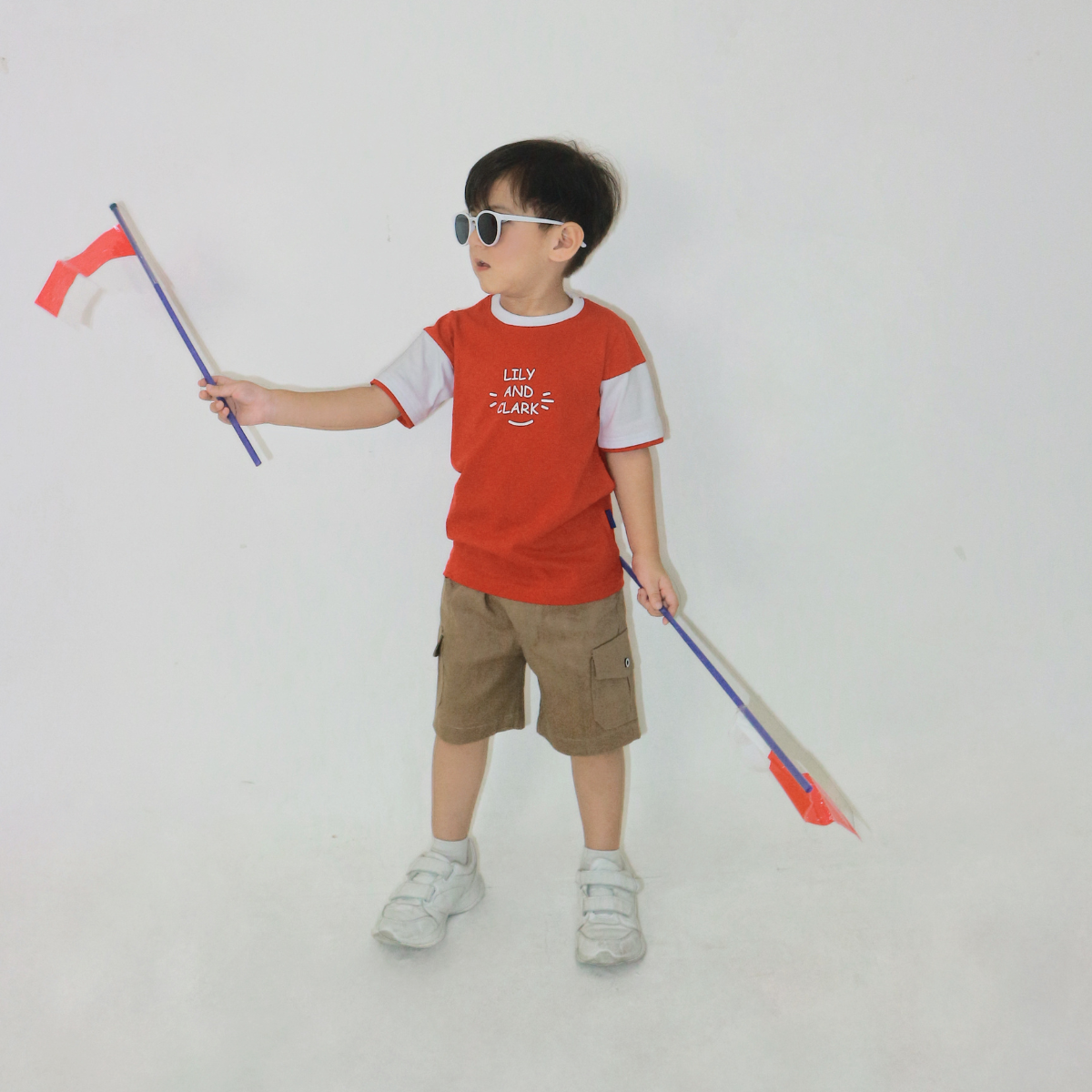 Lily And Clark Kaos Anak Warna Merah KLC129