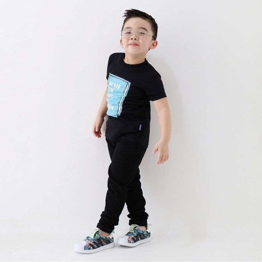 Lily And Clark Kaos Anak Warna Hitam kombinasi KLC13