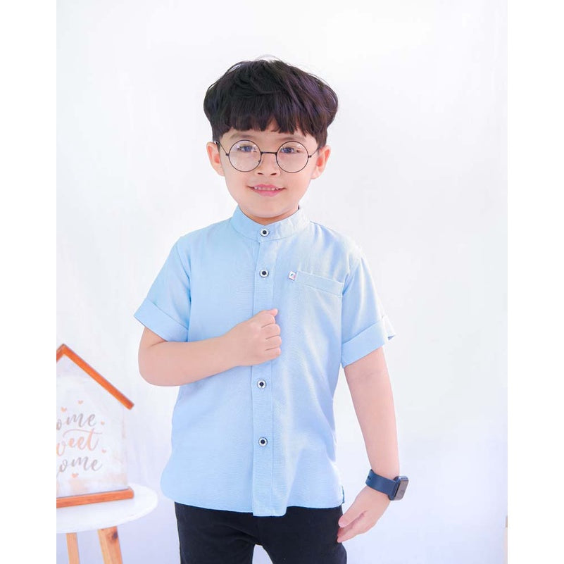KEMEJA PENDEK ANAK LINEN KL05