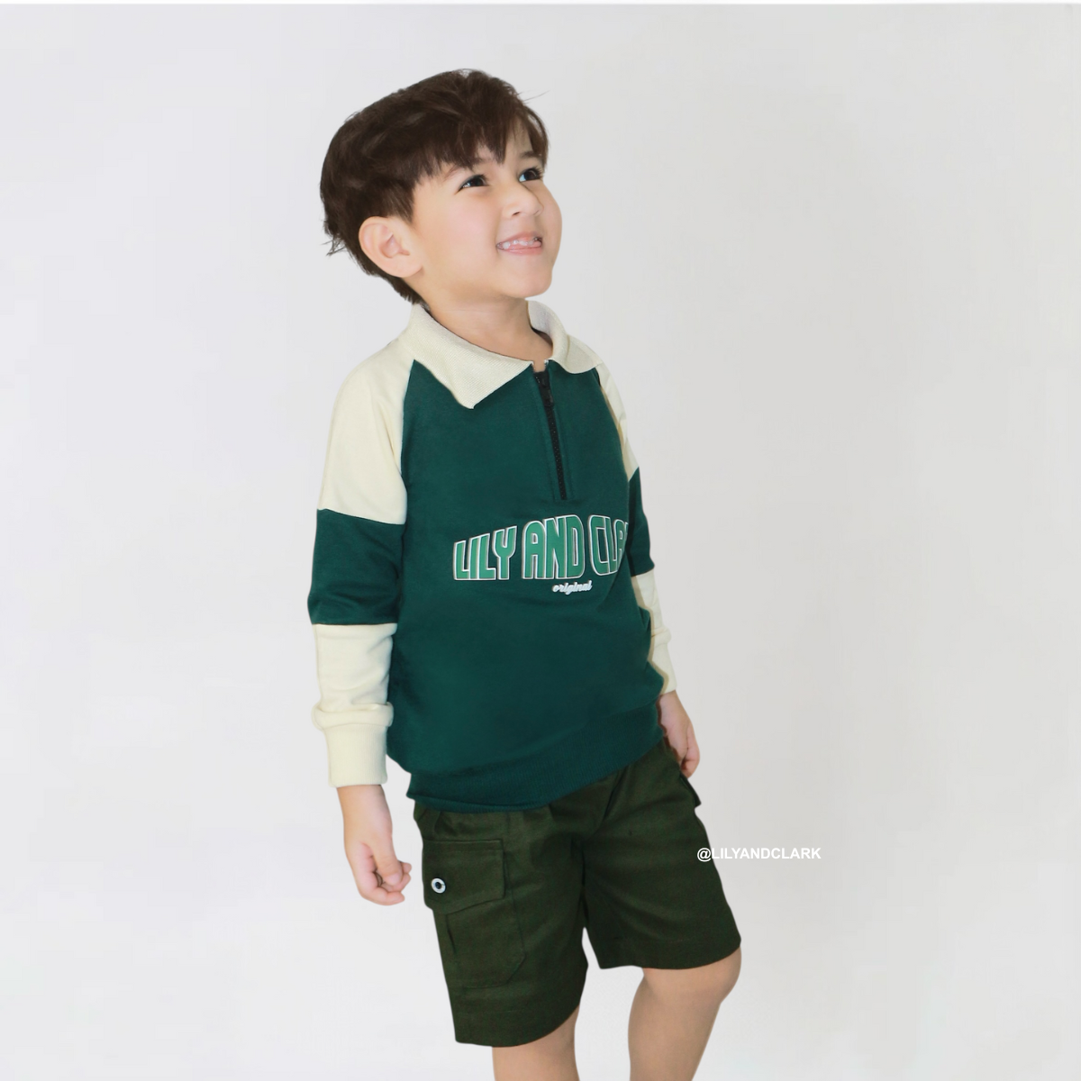 Lily And Clark Celana Cargo Chino Pendek CGP03 Army