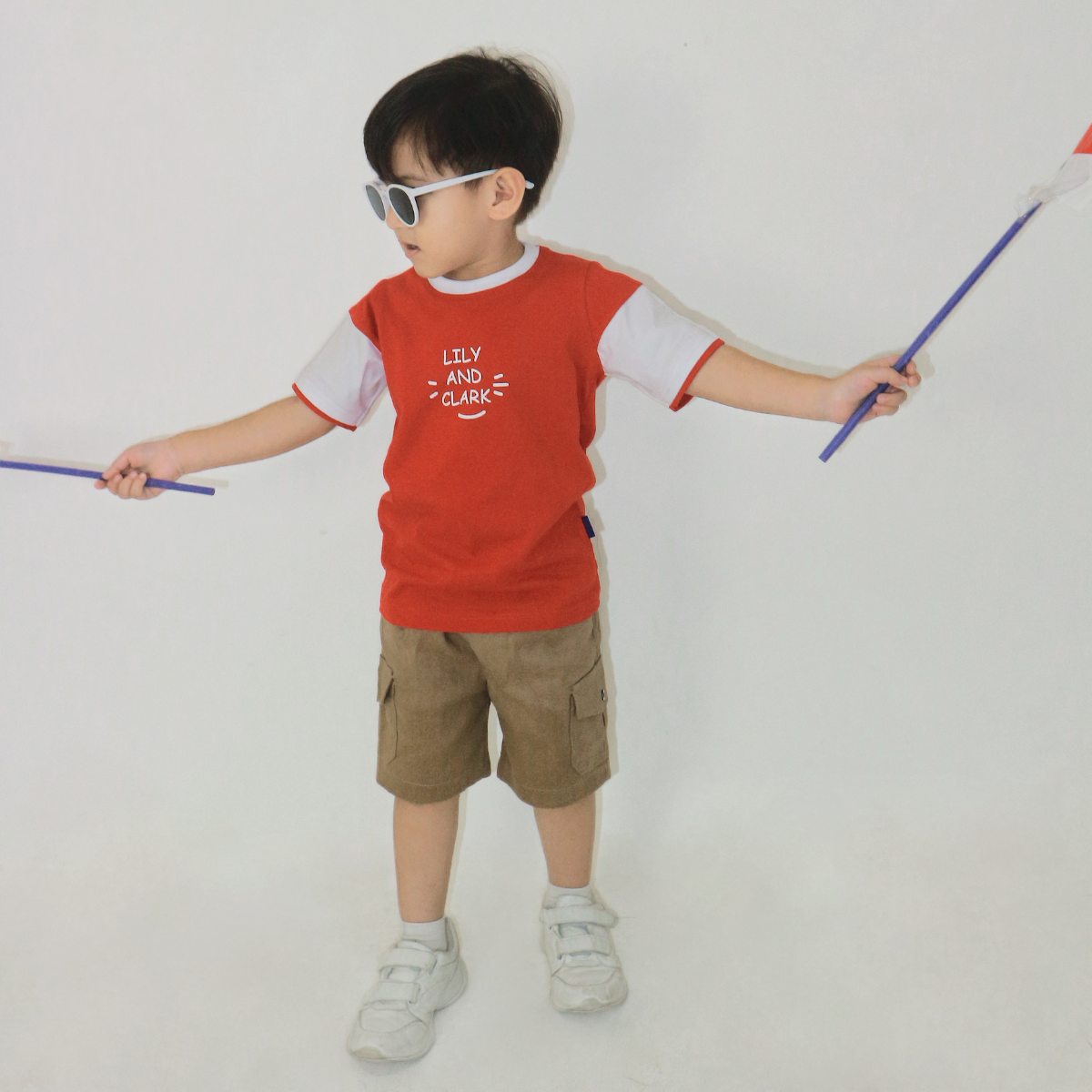 Lily And Clark Kaos Anak Warna Merah KLC129