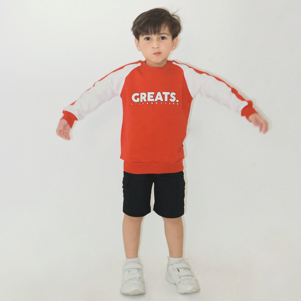 Lily And Clark Sweater Anak Warna Merah ST32 HEBAT