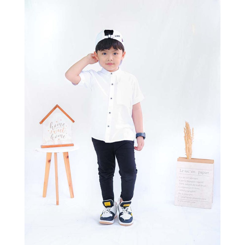 KEMEJA PENDEK ANAK LINEN KL02