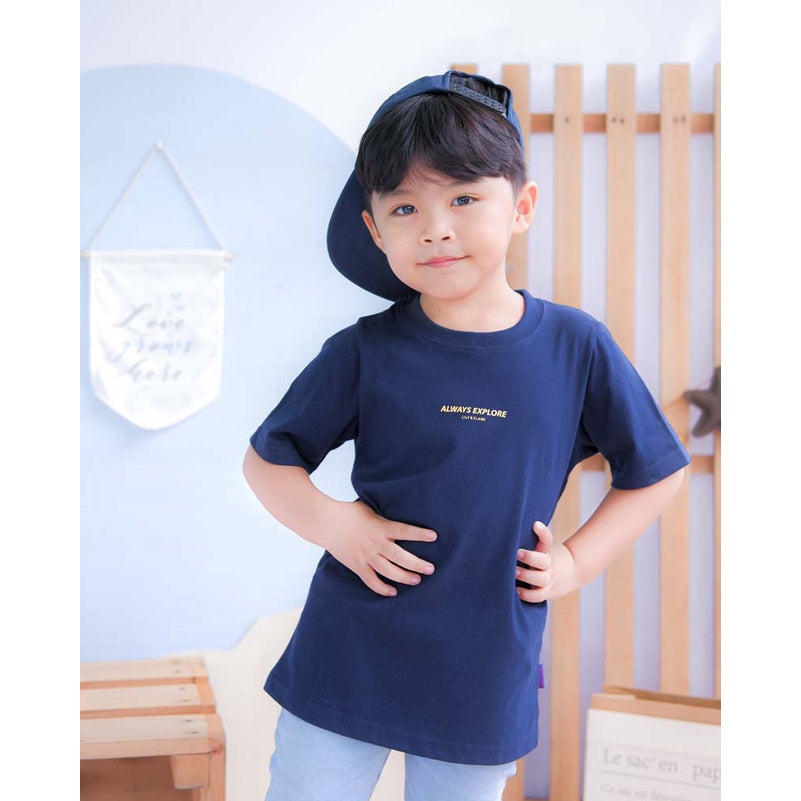 Lily And Clark Kaos Anak Unisex Warna Navy KLC40