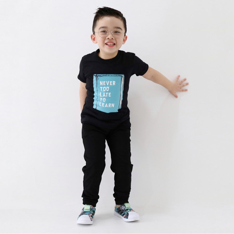 Lily And Clark Kaos Anak Warna Hitam kombinasi KLC13