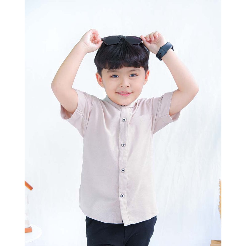 KEMEJA PENDEK ANAK LINEN KL04