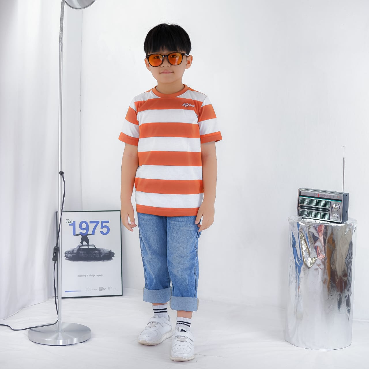 KAOS ANAK KLC114 TERACOTA PUTIH