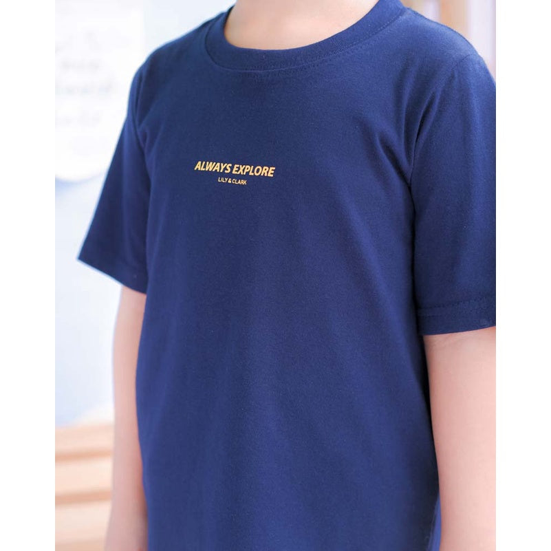Lily And Clark Kaos Anak Unisex Warna Navy KLC40