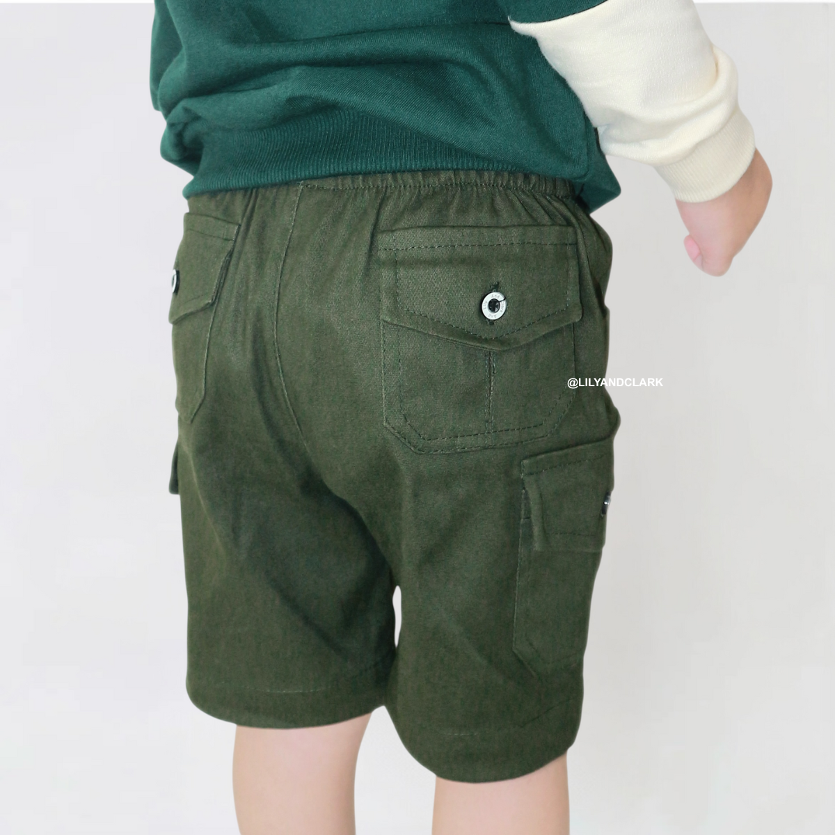 Lily And Clark Celana Cargo Chino Pendek CGP03 Army